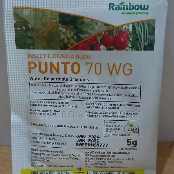 PUNTO 70 WG 5GMS(IMIDACLOPRID 700G/KG)